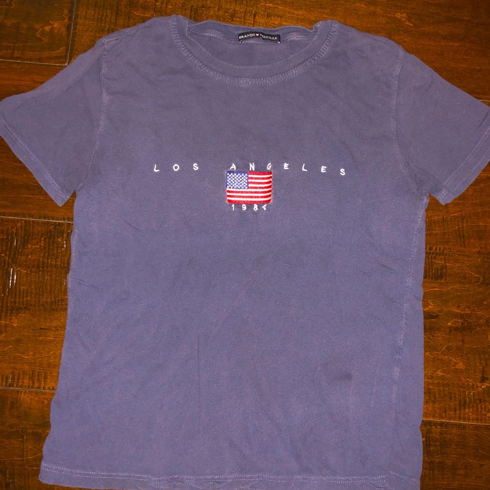 Brandy Melville Blue Los Angeles Shirt SIZE: small